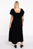 Dress Frilled V-neck Swing DOLCE - black - #3