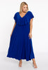 Dress Frilled V-neck Swing DOLCE - indigo - #5