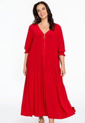 Dress swing smock sleeve DOLCE - red  - #1