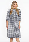 Jurk met knopen logo y - ecru