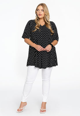 Tunic swing DOTS - black  - #2