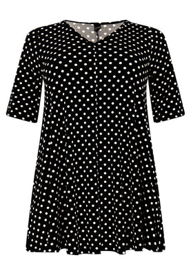 Tunic swing DOTS - black  - #4