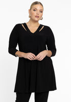 Tunic wide bottom cutout DOLCE - black - #1