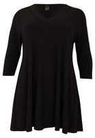 Tunic wide bottom cutout DOLCE - black - #4