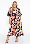 Dress buttoned HIBISCUS - black - #2