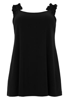 Singlet flare ruffle DOLCE - black  - #2