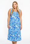Jurk met strass porcelain - blauw
