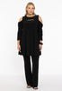 Tunic wide bottom cut outs DOLCE - black  - #2