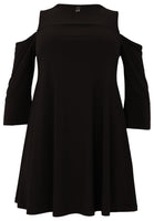 Tunic wide bottom cut outs DOLCE - black  - #4