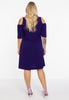 Dress cut out shoulder DOLCE - purple - #3