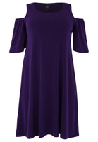 Dress cut out shoulder DOLCE - purple - #4