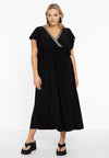 Dress frilled sleeve DOLCE - black