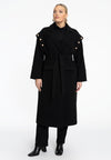 Coat with pearls - black