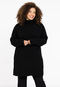 Pullover teddy high neck - black - #1