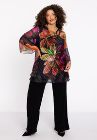 Tunic waterfall Floria lurex - black - #2