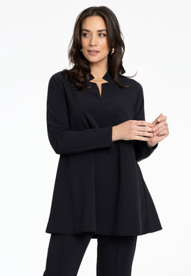 Tunic wide bottom SENSI - black  - #1