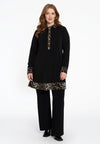 Tunic leo collar - black 