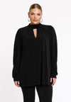 Tuniek flare met plooien dolce - Zwart