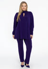 Tuniek flare met plooien dolce - Paars