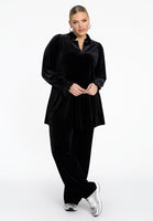 Tunic wide bottom VELOURS - black - #2