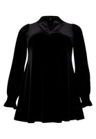 Tunic wide bottom VELOURS - black - #4