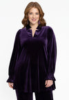 Tunic wide bottom VELOURS - purple 