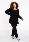 Tuniek flare met volants dolce - Zwart