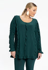 Tuniek flare met volants dolce - donkergroen