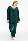 Tuniek flare met volants dolce - donkergroen