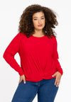 Tuniek geknoopte onderkant dolce - Rood