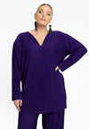 Tunic straight PLISSE - purple 