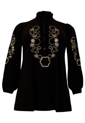 Tunic embroidered DOLCE - black  - #4