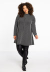 Tunic jaquard knit - Zwart