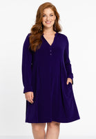 Dress grandad collar DOLCE - purple - #1