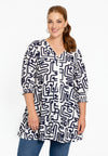 Tunic wide bottom ziptape MAZE - white