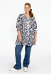 Tunic wide bottom ziptape MAZE - white