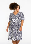 Dress pleated sleeve MAZE - white