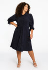 Jurk met knopen dolce pinstripe - blauw