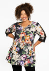 Tuniek wide bottom bouquet - mid brown