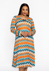 Dress ajour SUNSET - orange 