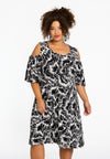 Jurk met cold shoulders alice - Zwart