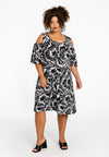 Jurk met cold shoulders alice - Zwart