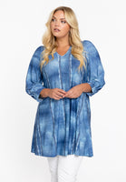 Tunic wide bottom FRAYED - blue - #1