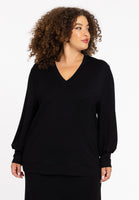 Sweater V-neck LOUNGE - black - #1