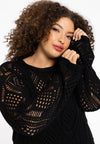 Top crochet LOUNGE - black 