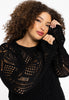 Top crochet LOUNGE - black 