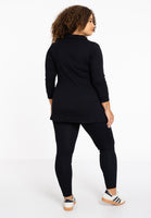 Tunic flared polo LOUNGE - black  - #3