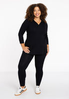 Tunic flared polo LOUNGE - black - #2