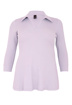 Tunic flared polo LOUNGE - light purple - #4