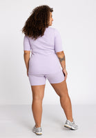 Tee short sleeves rib LOUNGE - light purple - #3